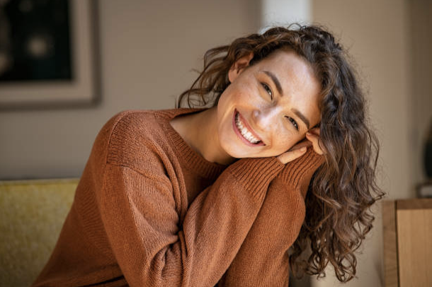 Woman embodying wellness and radiance.
