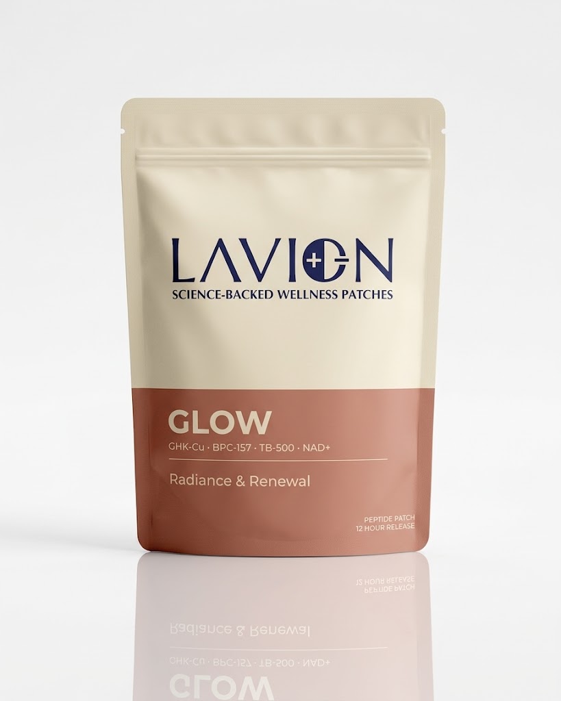 LavION GLOW Radiance & Renewal patch packaging.